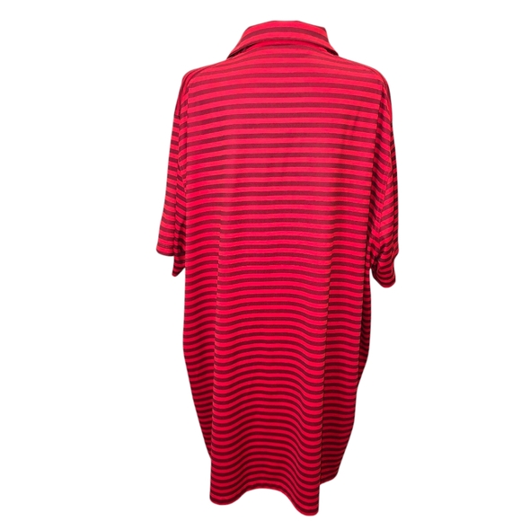 NWOT Nike Men's Polo Red Dri- Fit Striped Short Sleeve Sz 3XL - Picture 4 of 10